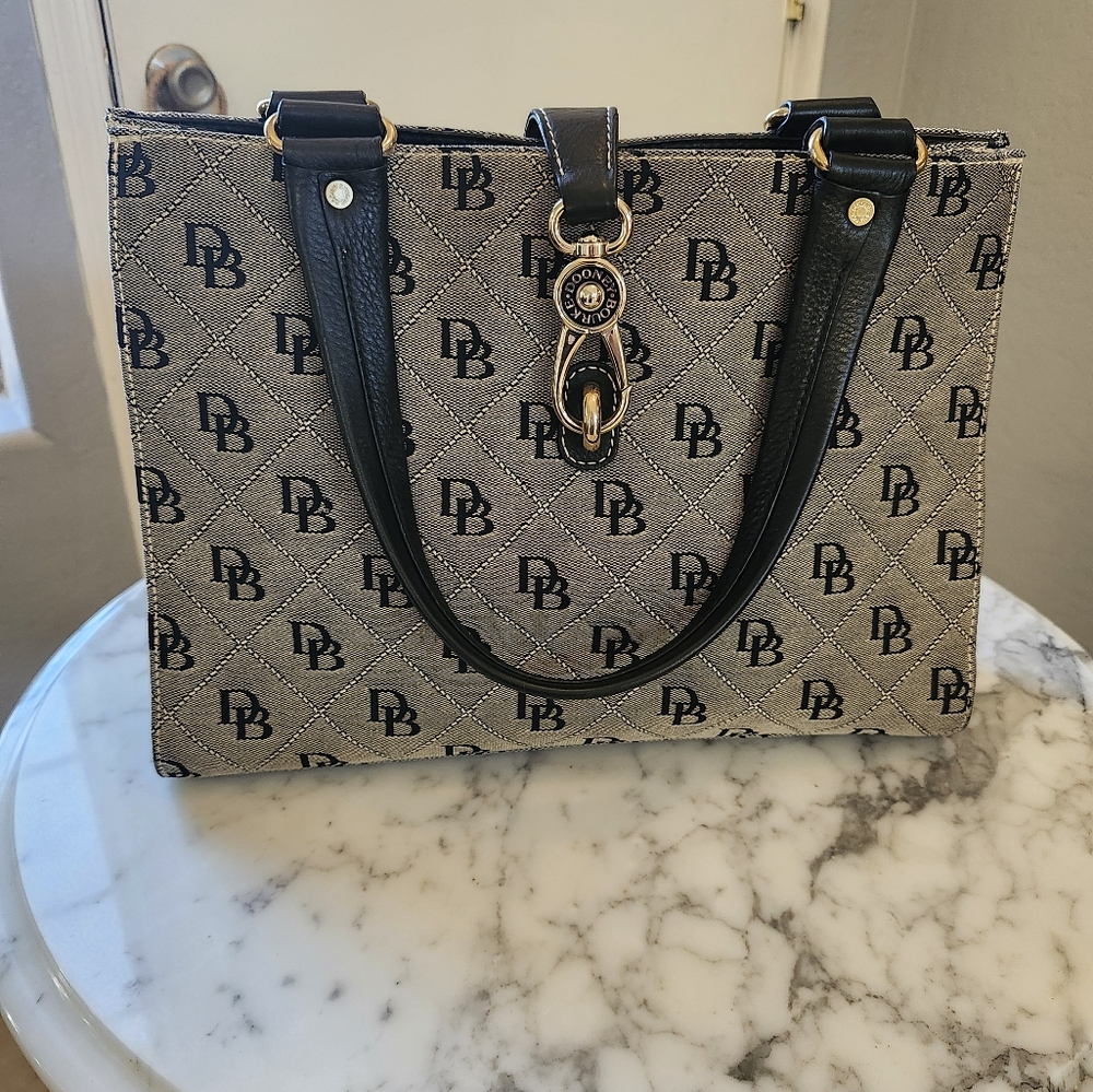 Black and Gray Designer Tote Bag